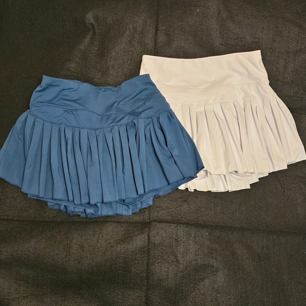 Goldhinge Womens Pleated Tennis Skort Bundle Blue White Size Small SKU 1686